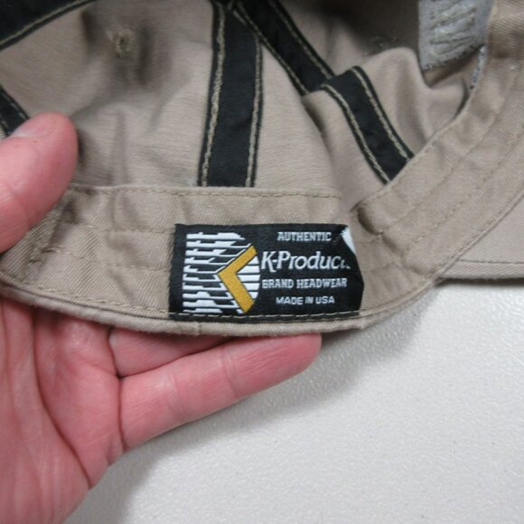 K-Products mens tan an brown Baldwin Filters strapback hat NWT USA - Picture 6 of 6